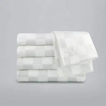 Check design Cream Linen Set-400tc