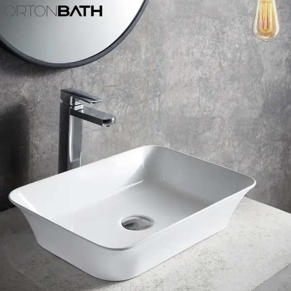 Wash Basin White Rectangular
