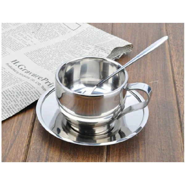 Tea Cup & Saucer -Steel