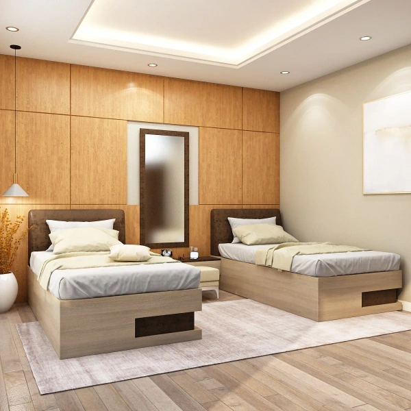 Twin Bed set- wood-1