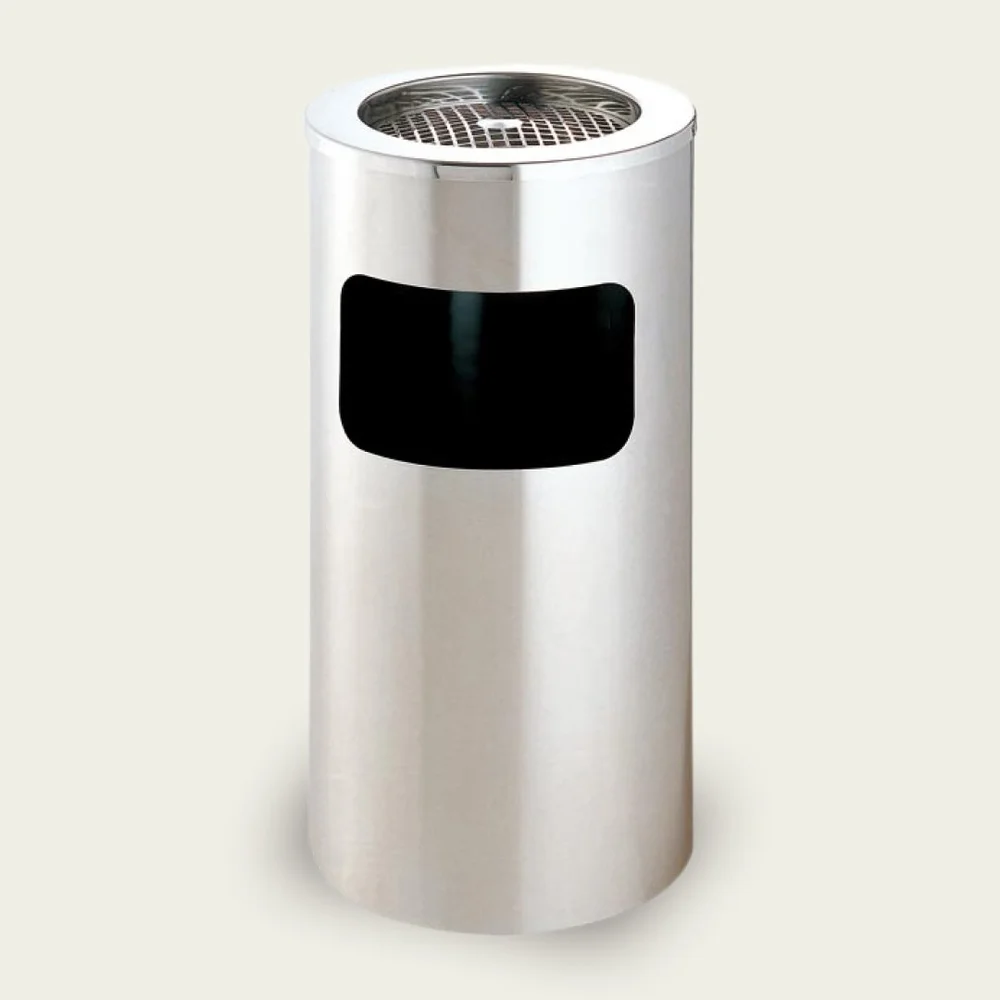 B33 - Garbage Can (Side Open) with Ash Tray on Top