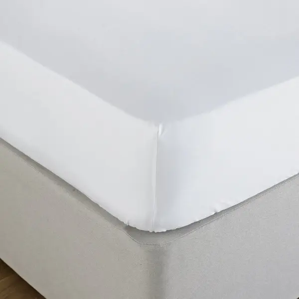 Hotel Fitted Sheet 210TC, 100% Cotton Percale, Plain White - Image 2