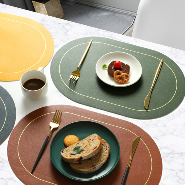 Table Mat -Pu Leather- Oval