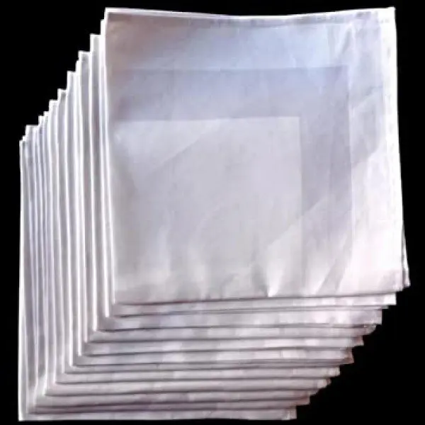 Table Napkin Satin Band white